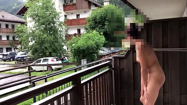 Totally naked indian Wife in the hotel balcony Exhibition and watching guys